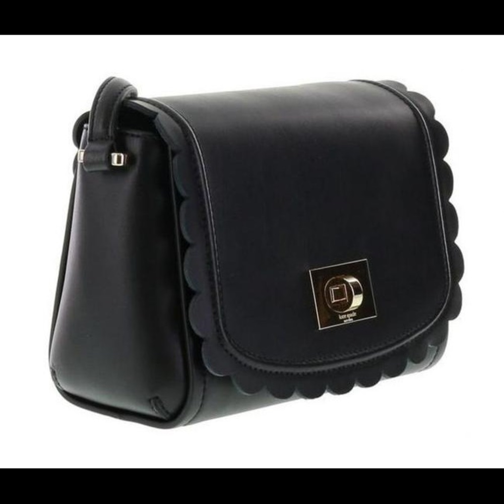 Kate Spade Kate Jazmin Maple Court Leather Shoulder Bag in Black